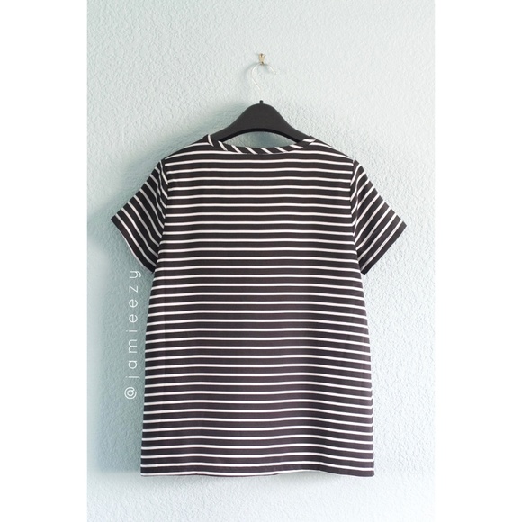 Old Navy | Striped Front Pocket Boxy Blouse - Picture 6 of 6